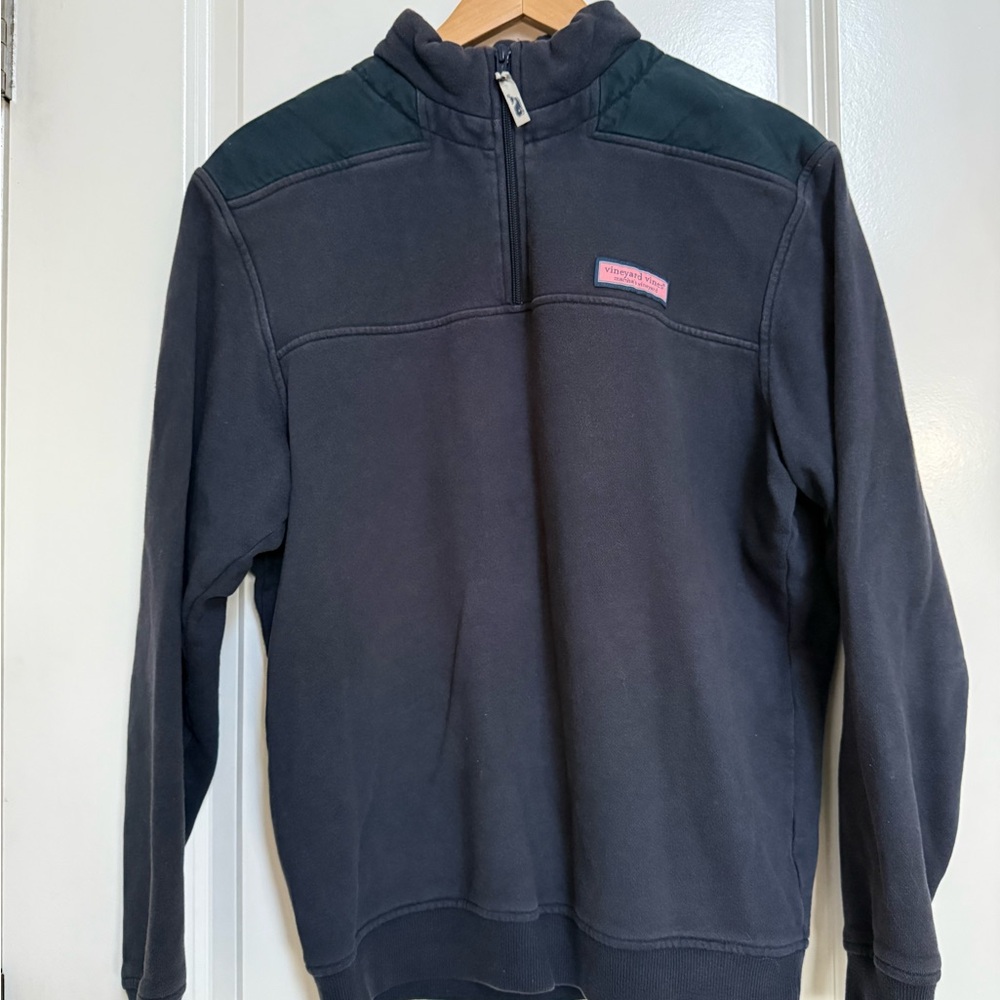 Vineyard Vines Shep & Ian Quarter Zip Pullover Dark Blue Sweater Men’s small